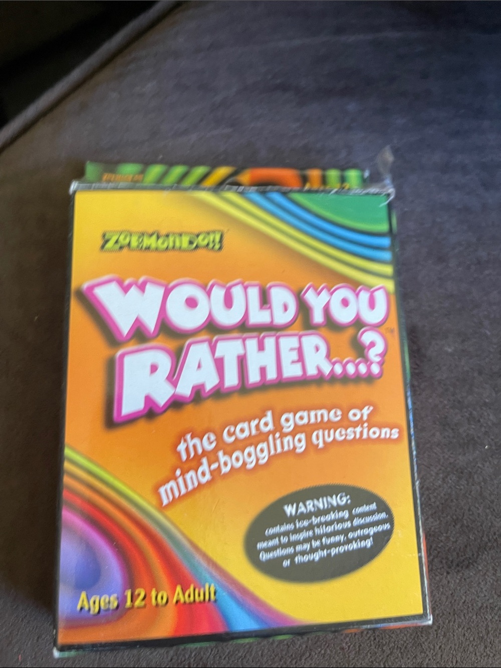 Would You Rather? Card Game - Orange Edition